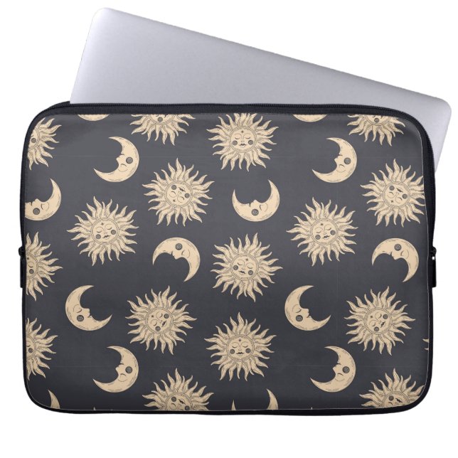 Celestial Sun and Moon Laptopschutzhülle (Vorderseite)