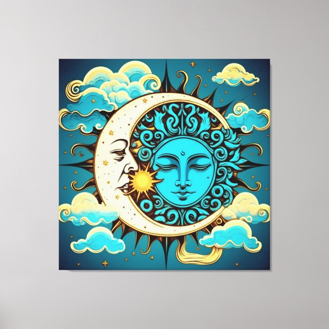 Celestial Sun and Moon Leinwanddruck (Vorderseite)