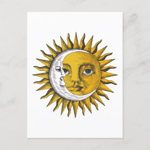 Celestial Sun and Moon Picture Ledge Postkarte