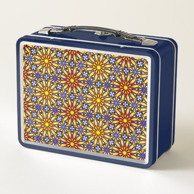 Celestial Sun Mandala Metall Brotdose (Rückseite)