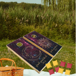 Celestial Sun Moon Individuelle Name Glitzer Burgu