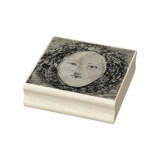 Celestial Sun Moon Jung Faces Maureen Girard Gummistempel (Stempel)