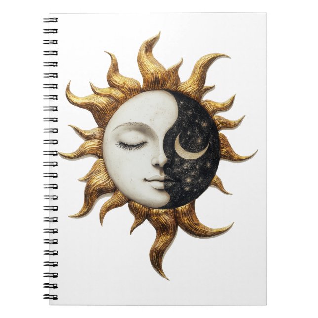Celestial Sun & Moon Notebook Notizblock (Vorderseite)