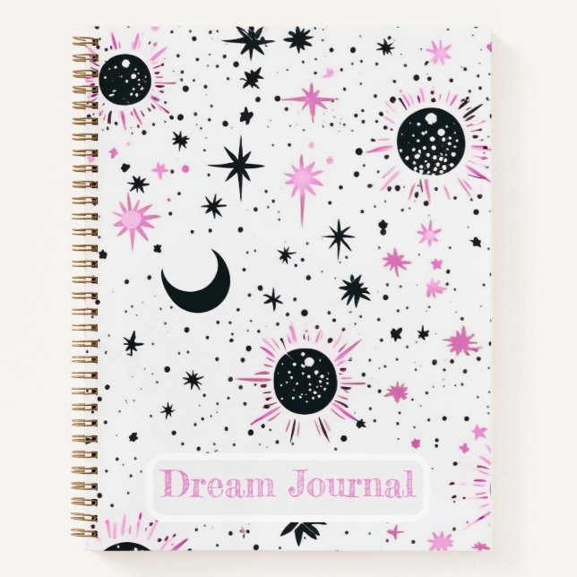 Celestial Sun Moon Stars Dream Journal Notizbuch (Vorderseite)