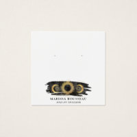 Celestial Sun Moon Stars Earring Display Card