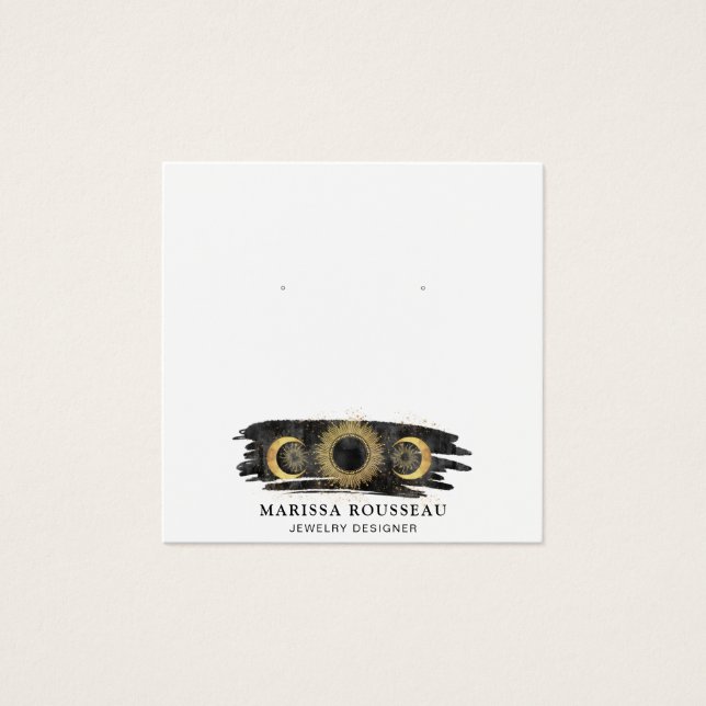 Celestial Sun Moon Stars Earring Display Card (Vorderseite)