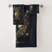 Celestial Sun Moon Stars Mit Monogramm