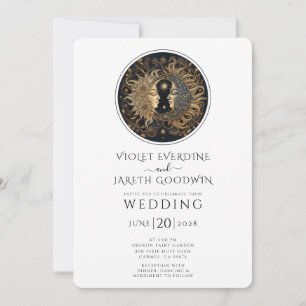 Celestial Sun Moon Stars Wedding Einladung