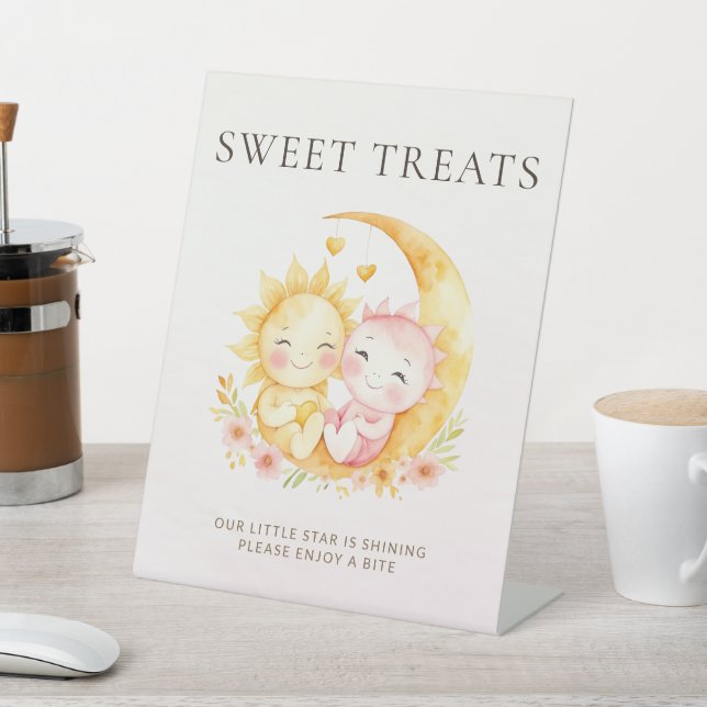 Celestial Sun Moon Sweet Treats Baby Shower Sockelschild (In SItu)