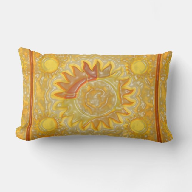 Celestial Sun Orange Lendenkissen (Vorderseite)