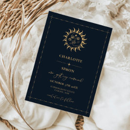 Celestial Sun und Moon Mystic Save the Date Einladung