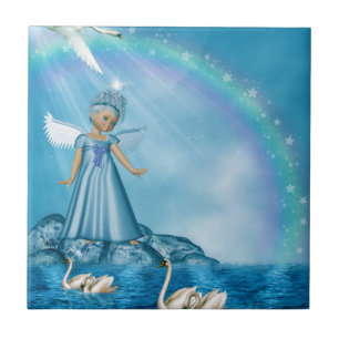 Celestial Swan Guardian Fliese