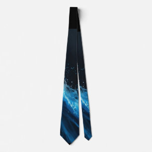 Celestial Symphony in Blue, Silver und Gray Krawatte