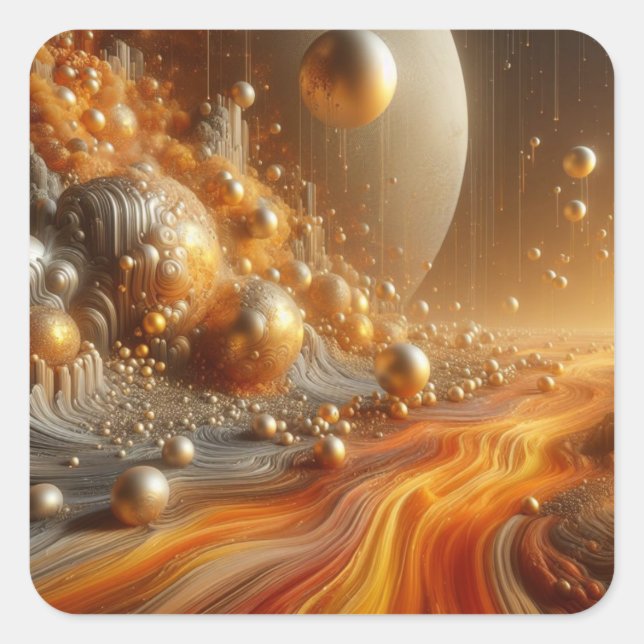 Celestial Symphony Quadratischer Aufkleber (Vorderseite)