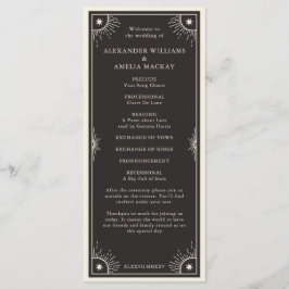 Celestial Tarot Boho Hochzeitsfeier Programm