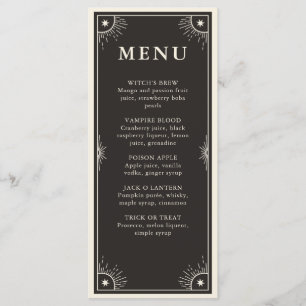 Celestial Tarot Stars menu mariage cocktail