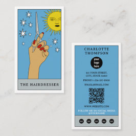 Celestial Tarot Sun Friseur Friseur Salon Logo Visitenkarte