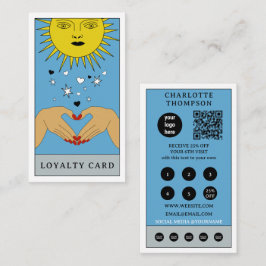 Celestial Tarot Sun Logo für kleine Unternehmen Lo Visitenkarte