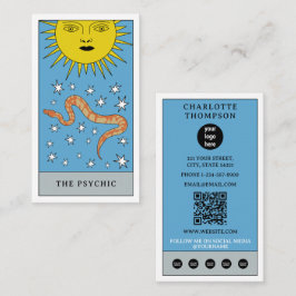 Celestial Tarot Sun Snake Psychische Logo Visitenkarte