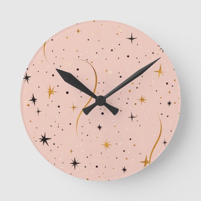 Celestial Time - Starry Detail Armbanduhr Runde Wanduhr (Vorderseite)