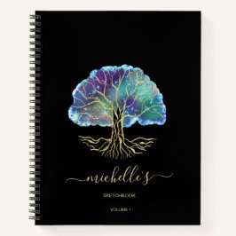 Celestial Tree of Life Sketchbook Notebook Notizbuch