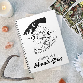 Celestial Trendy Sun & Moon Hands Tarot Journal Notizblock