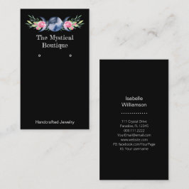 Celestial Triple Moon Earring Juwelier Display Visitenkarte