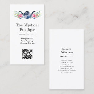 Celestial Triple Moon Goddess Metaphysischer QR-Co Visitenkarte