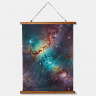 Celestial Veins Wandteppich Mit Holzrahmen