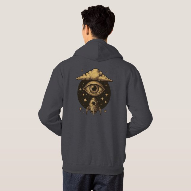 CELESTIAL VISION – The Eye That Launches Dreams Hoodie (Schwarz voll)