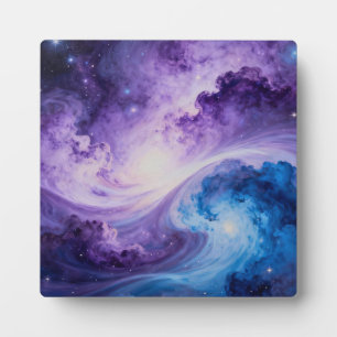 Celestial Vortex: Indigo und Amethyst Fotoplatte