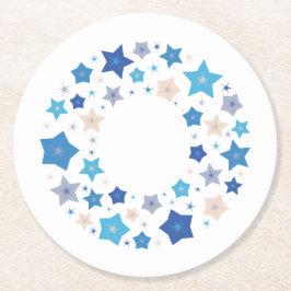 Celestial Waltz Runder Pappuntersetzer