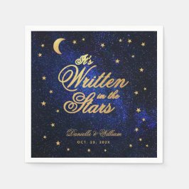 Celestial Wedding geschrieben in The Stars Blue & Serviette