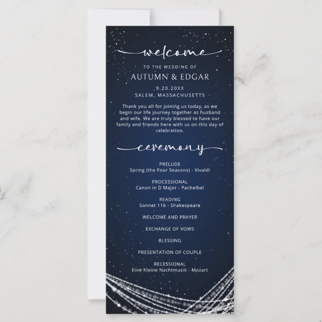 Celestial Wedding Program (Vorderseite)