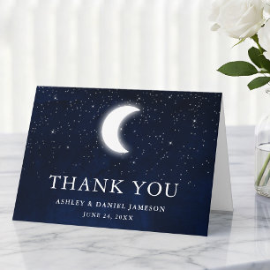 Celestial Wedding Sky Moon Stars Falten Dankeskarte