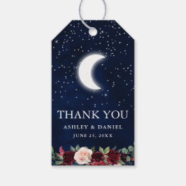 Celestial Wedding Sky Moon Stars Floral Vielen Dan Geschenkanhänger