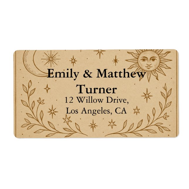 Celestial Wedding Sun and Moon Design (Vorne)