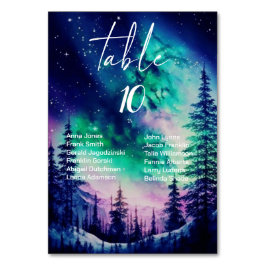 Celestial Wedding Tischnummern mit Gästebamen