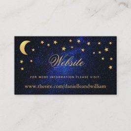 Celestial Wedding Website Gold Stars und Moon Card Begleitkarte
