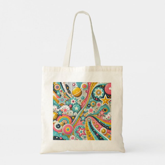 "Celestial Whimsy" Tote Bag Tragetasche (Rückseite)