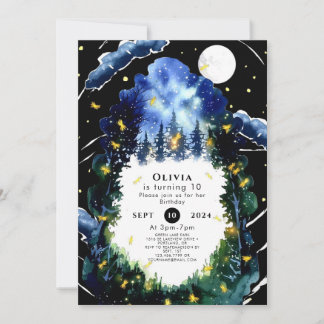 Celestial Whimsy Woodland Geburtstag Einladung