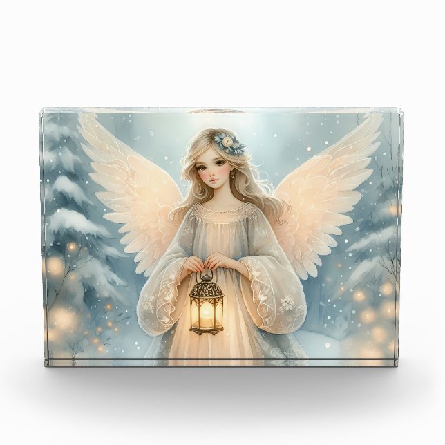 Celestial Winter Angel Lantern of Grace Fotoblock (Vorderseite)