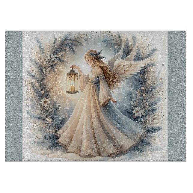 Celestial Winter Angel Lantern of Peace Schneidebrett (Vorderseite)