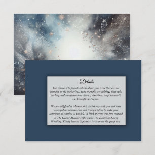 Celestial Winter Midnight Sparkle Wedding Begleitkarte