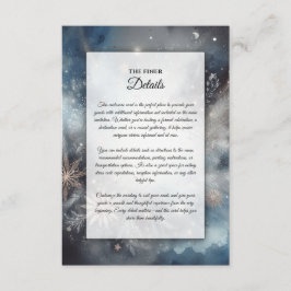 Celestial Winter Midnight Sparkle Wedding Begleitkarte