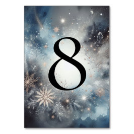 Celestial Winter Midnight Sparkle Wedding Tischnummer
