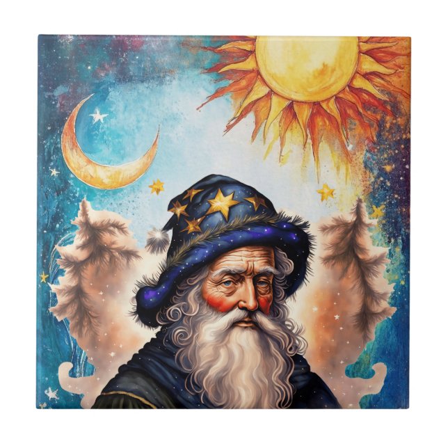 Celestial Wizard Sun and Moon Fliese (Vorderseite)