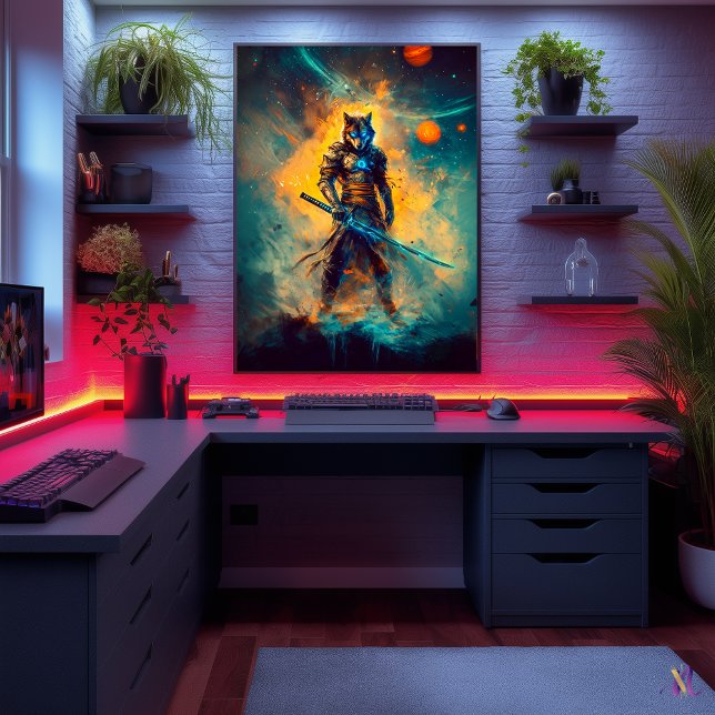 Celestial Wolf Ronin - Wächter der kosmischen Blad Poster (Von Creator hochgeladen)