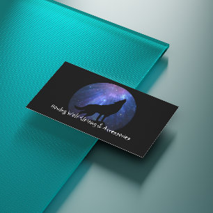 Celestial Wolf Silhouette Visitenkarte