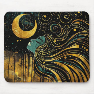 Celestial Woman Art Nouveau #2 Mousepad